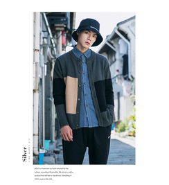 洋湖軒榭2019春季新品 日系撞色針織開衫，演繹青少年的時尚態度